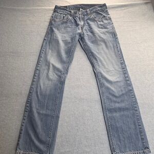 Levis 514 Straight Leg Jeans Mens 32x34 Blue Denim Zip Back Pockets Medium Wash